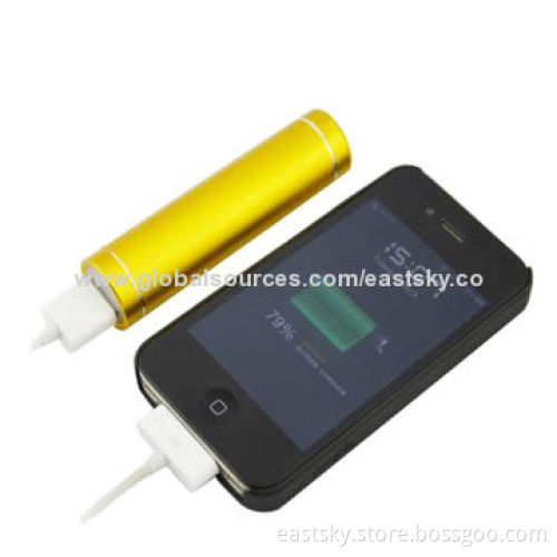 2,600mAh Alu Power Bank, Unique and Fashionable Shape with Various Colors